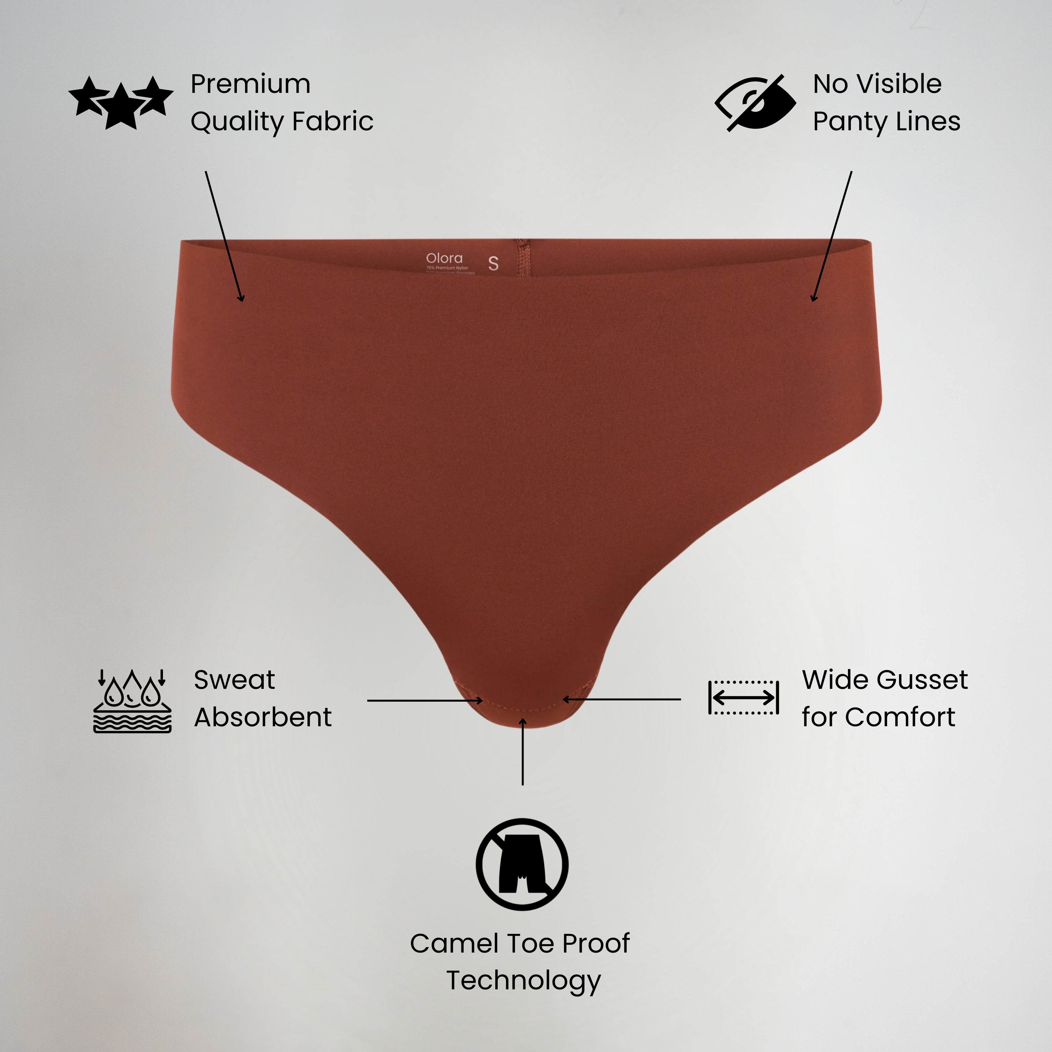 Olora Invisible Camel Toe Thong