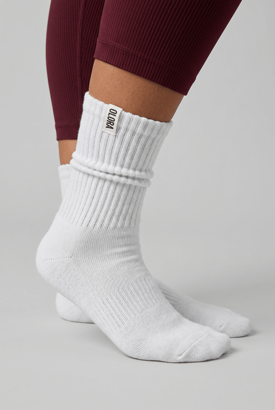 Olora Activewear Socks in White - Detail 3