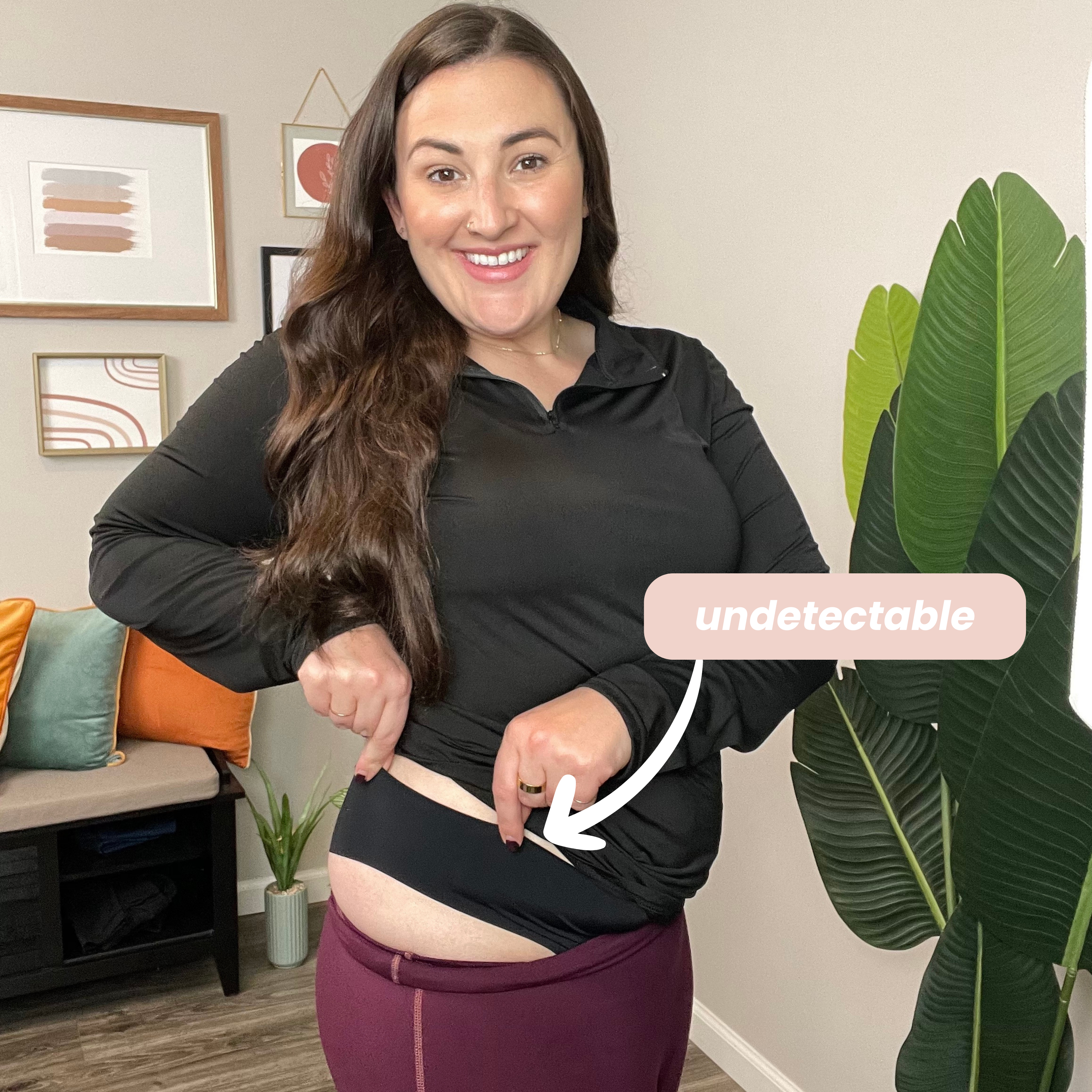 Olora Invisible Camel Toe Thong Mid Rise